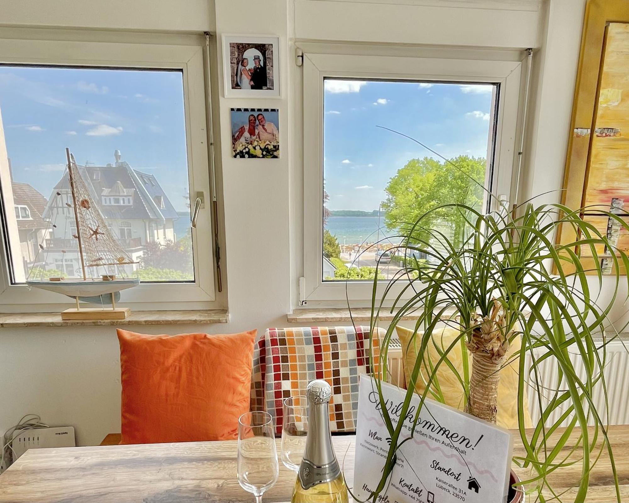 3Sz Penthaus Luna Am Sandstrand Mit Meerblick & Balkon Lubeck Bagian luar foto